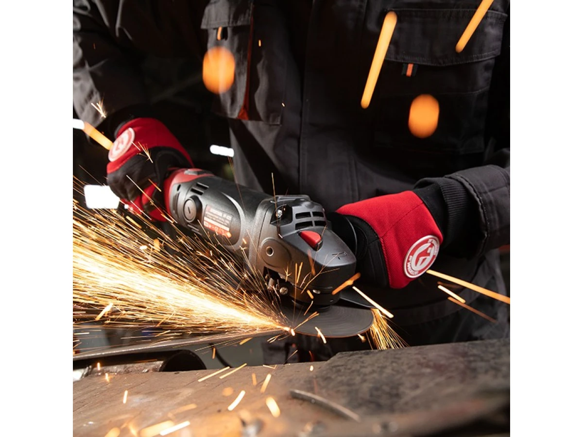 Шліфмашина кутова 1200 Вт, діаметр круга 125 мм, 5000-12000 об/хв, поворотна рукоятка INTERTOOL WT-0225 