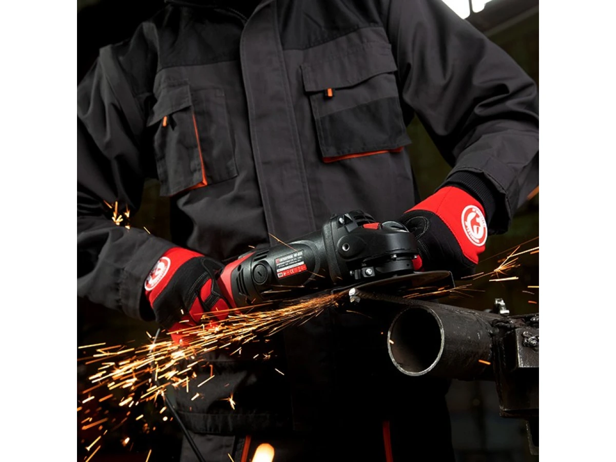 Шліфмашина кутова 1200 Вт, діаметр круга 125 мм, 5000-12000 об/хв, поворотна рукоятка INTERTOOL WT-0225 