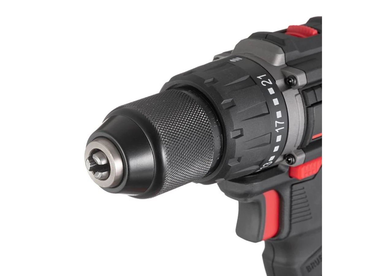 Дриль-шурупокрут акумуляторний з безщітковим двигуном 20 В, 60 Nm, 0-500/0-2000 об/хв., 2-13 мм, без ЗП та АКБ INTERTOOL WT-9360 