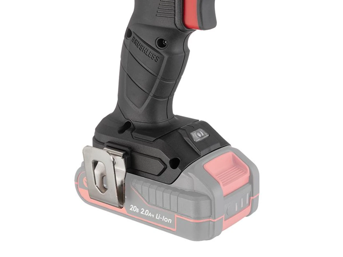 Дриль-шурупокрут акумуляторний з безщітковим двигуном 20 В, 60 Nm, 0-500/0-2000 об/хв., 2-13 мм, без ЗП та АКБ INTERTOOL WT-9360 