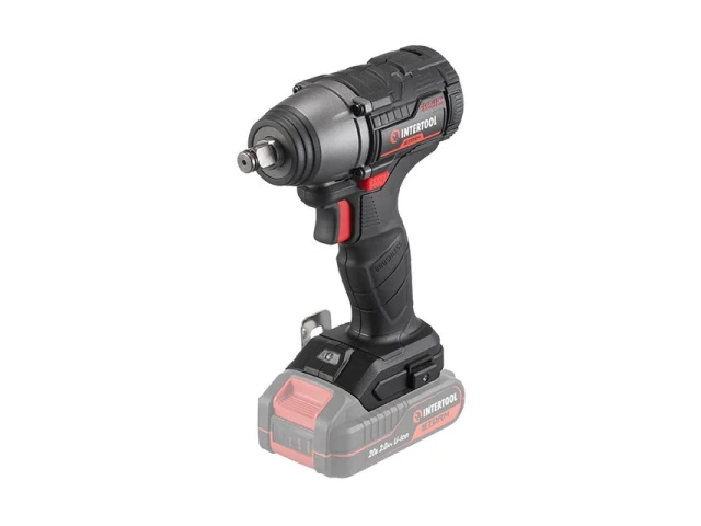 Гайковерт ударний акумуляторний з безщітковим двигуном 20 В, 300 Nm, 0-2500 об/хв., 0-3000 уд./хв., 1/2", без ЗП та АКБ INTERTOOL WT-9364 