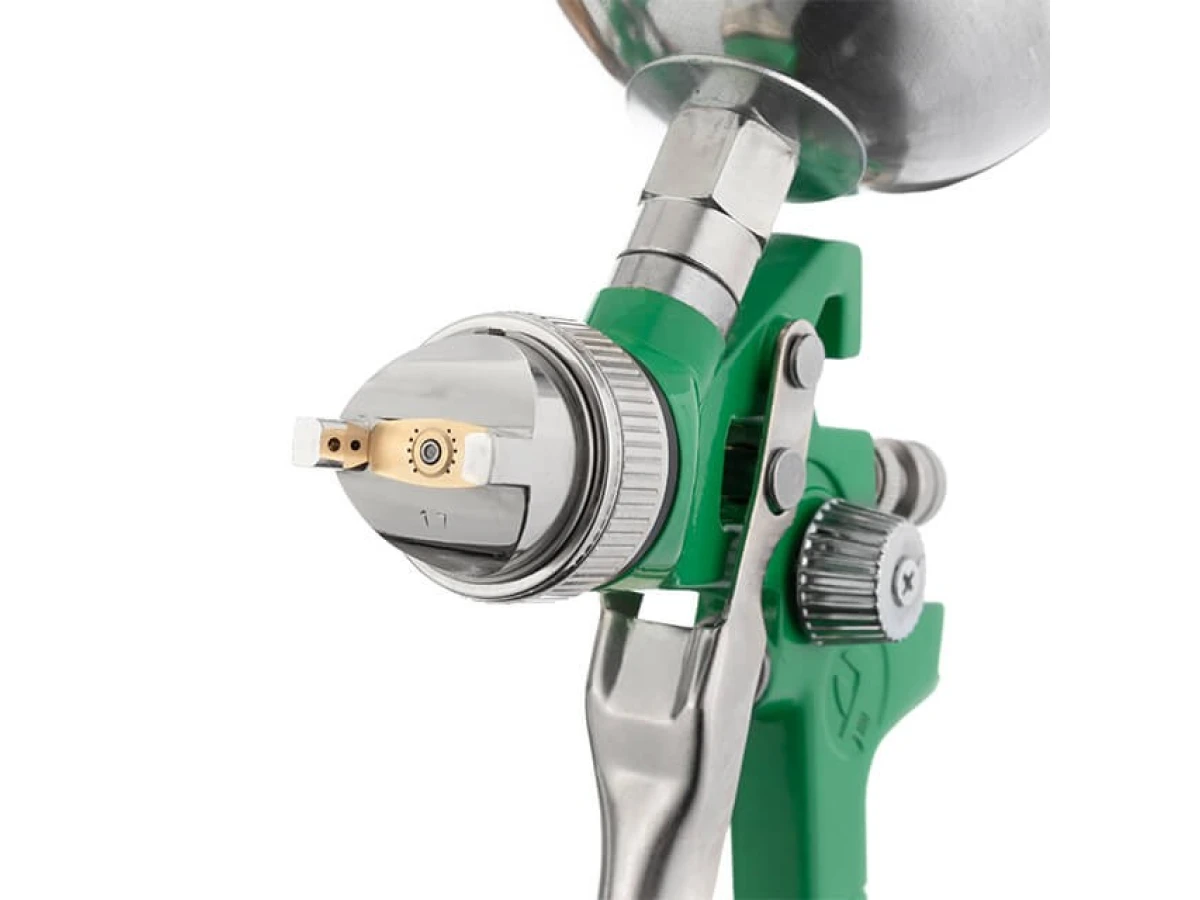 Набір з 3-х фарбопультів HVLP, 0,8 мм, 1,3 мм, 1,7 мм, регулятор тиску, два пластикових та один металевий бачок INTERTOOL PT-1505 