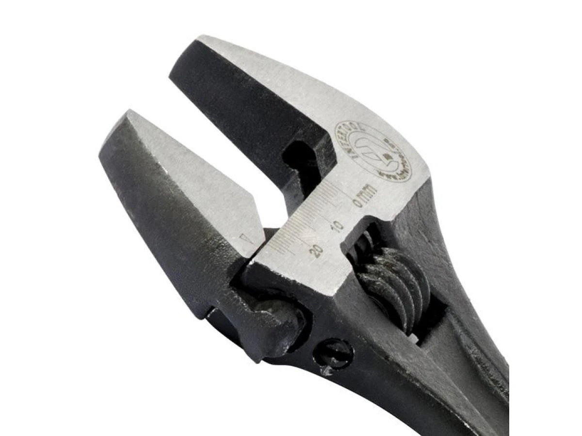 Ключ разводной 200мм, Cr-V, черный, фосфатированный, INTERTOOL XT-0058 