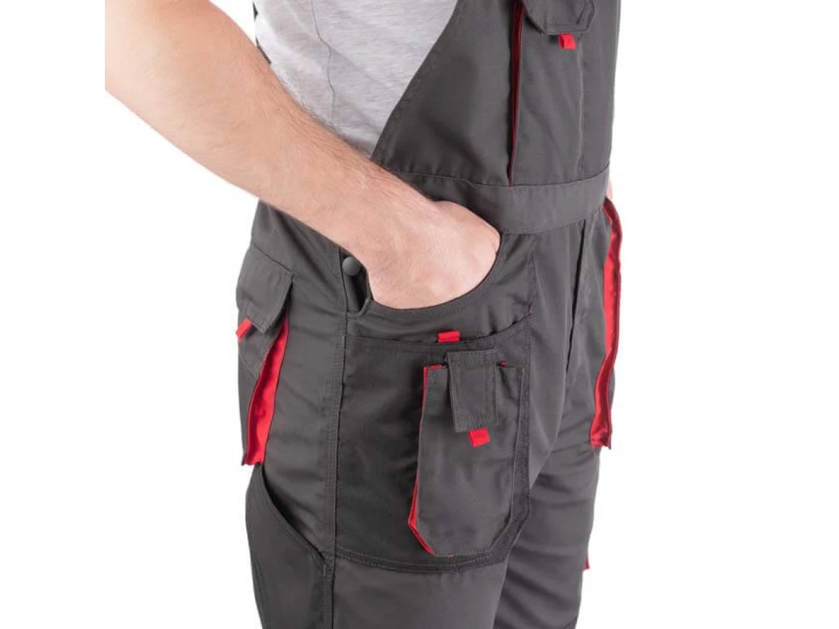 Полукомбинезон рабочий 80 % полиэстер, 20 % хлопок, плотность 260 г/м2, XL INTERTOOL SP-3024 