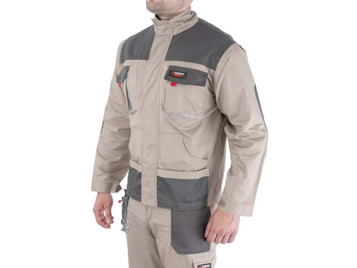 Куртка робоча 2 в 1, 100% бавовна, щільність 180 г / м2, XXXL INTERTOOL SP-3036 