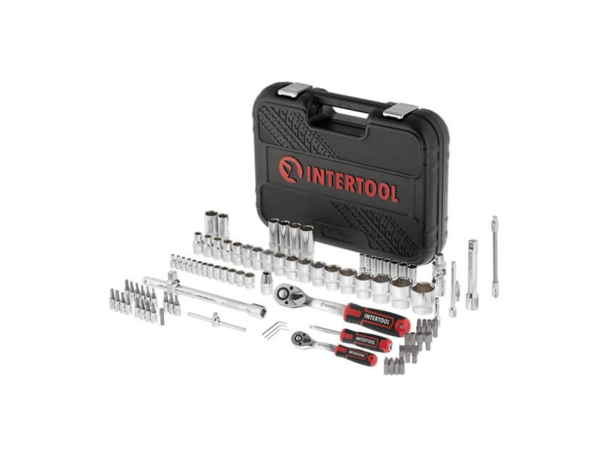 Набір інструментів 1/2" & 1/4", 94 од., Cr-V STORM INTERTOOL ET-8094 