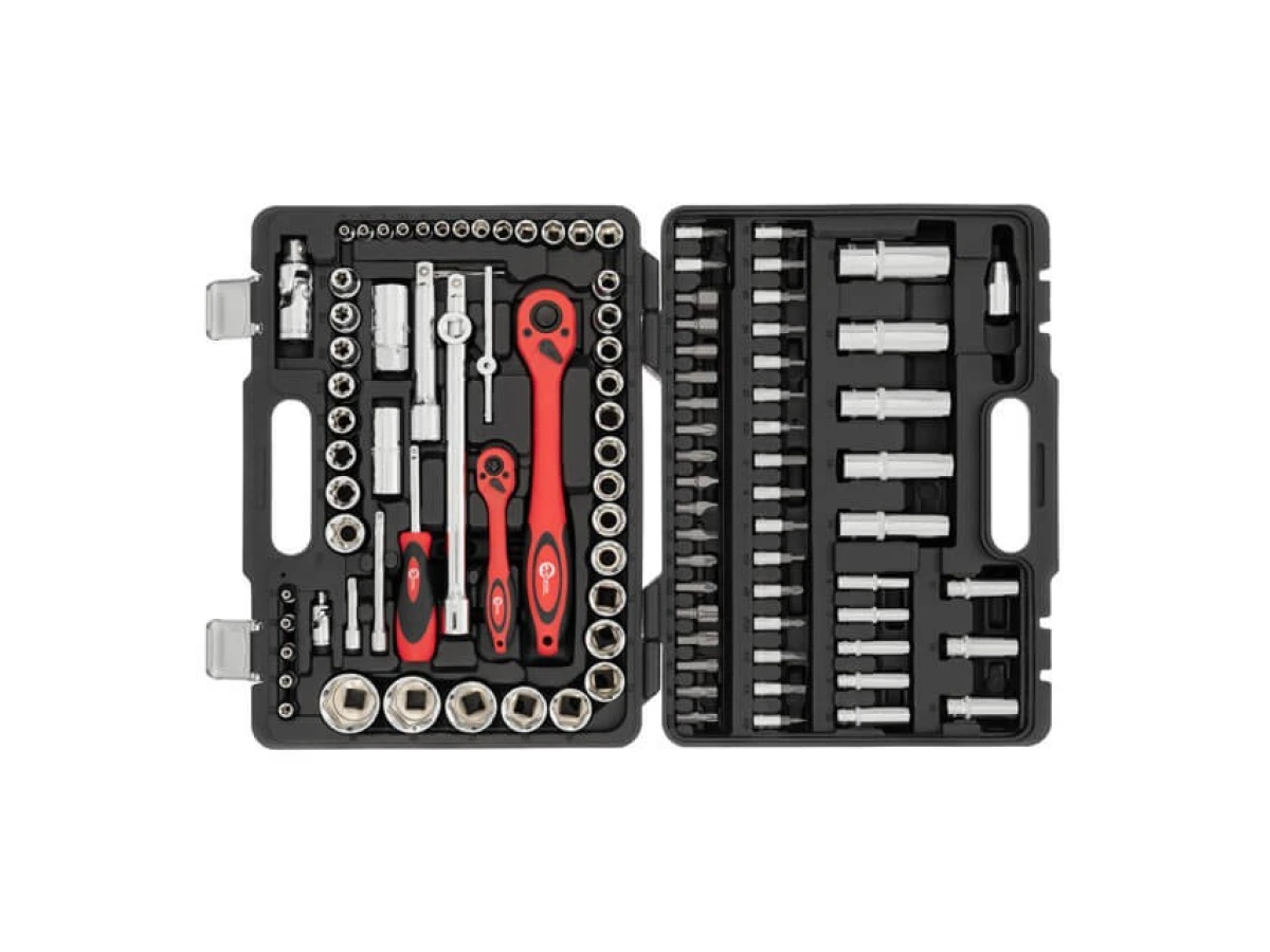 Набір інструментів Cr-V 1/2", 1/4", 108 од. INTERTOOL ET-6108 