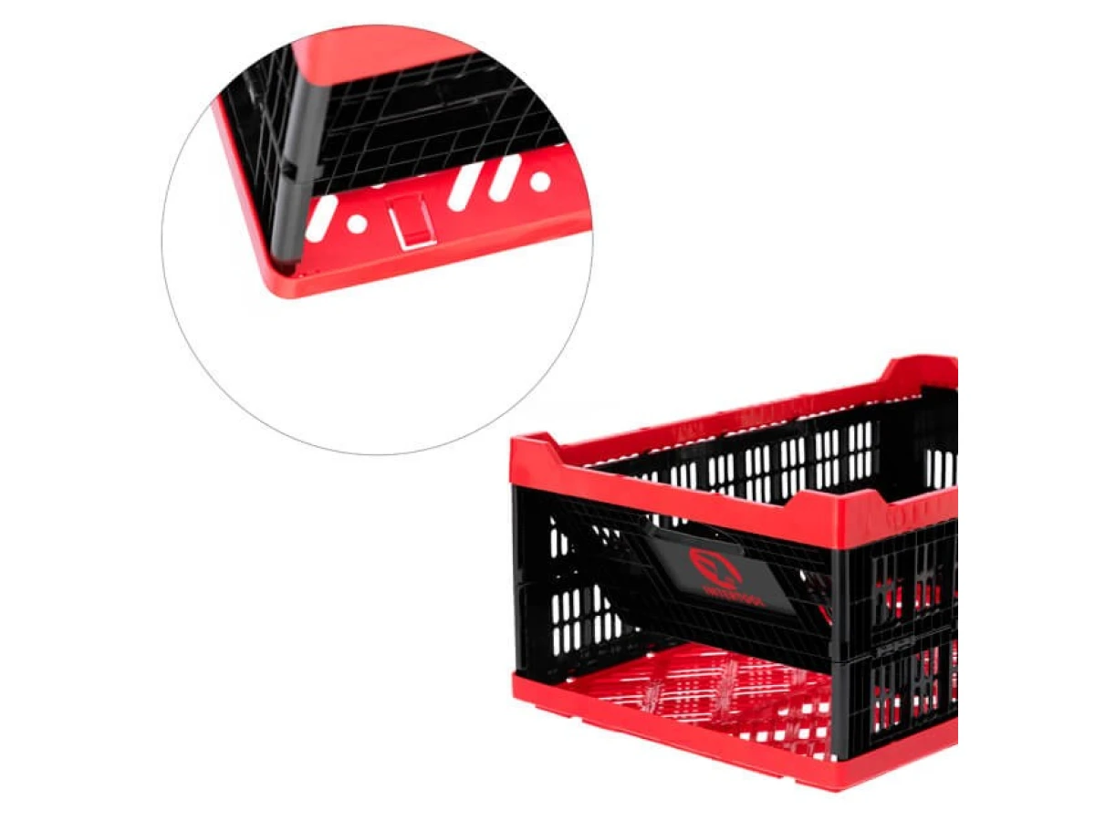 Ящик складной, пластиковый, загрузка 30 кг, 47 л, 600*400*260 мм, материал 100% первичный пищевой ПЭ INTERTOOL BX-6426 