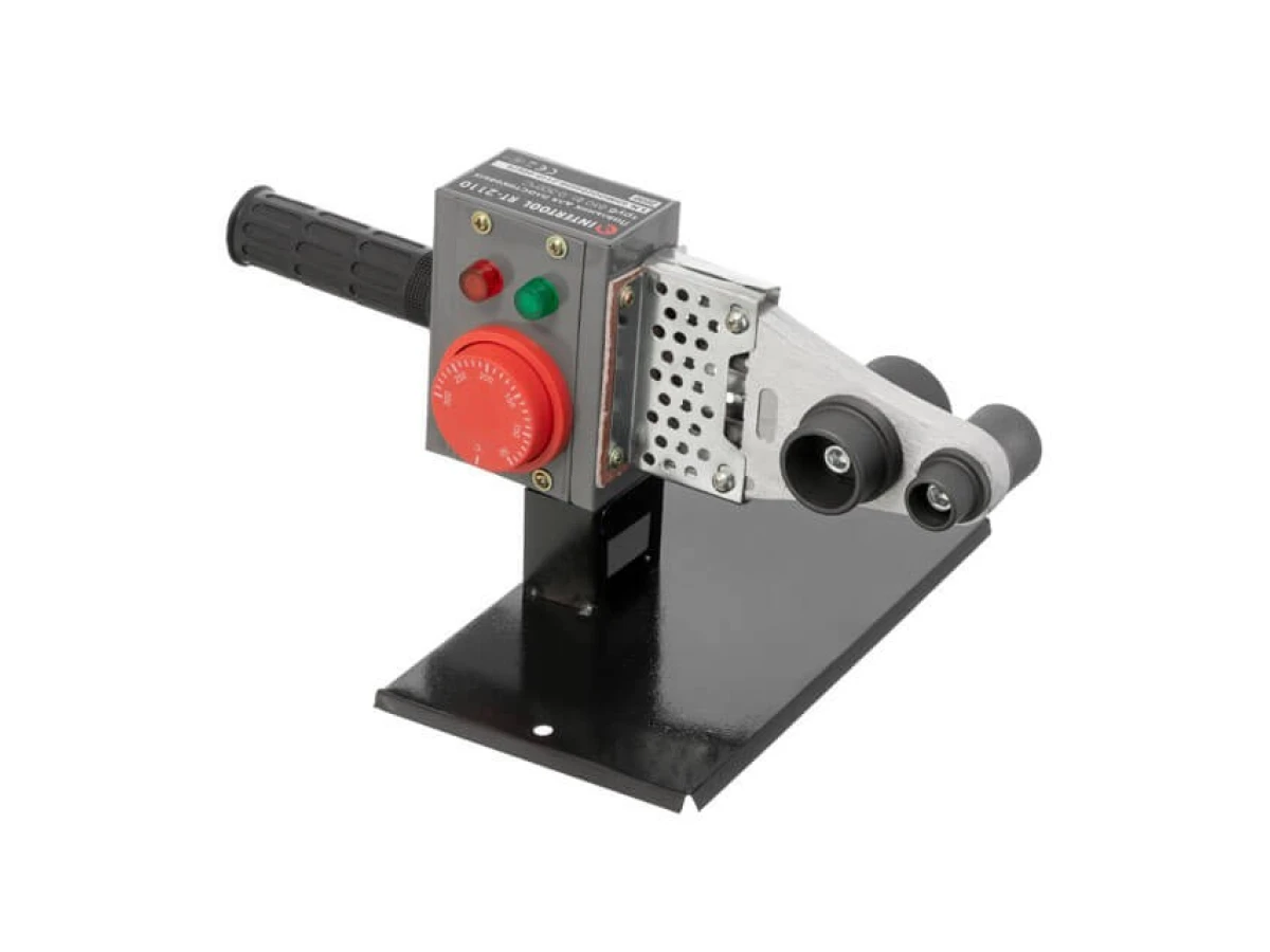 Паяльник для пластикових труб, 850 Вт, 0-300°C, насадки 20, 25, 32 мм, металевий кейс INTERTOOL RT-2110 