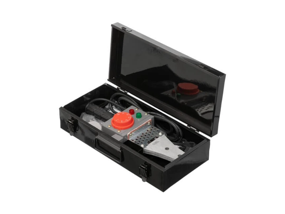 Паяльник для пластикових труб, 850 Вт, 0-300°C, насадки 20, 25, 32 мм, металевий кейс INTERTOOL RT-2110 