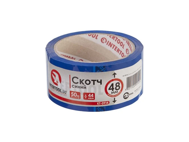 Скотч синій 48мм * 50м * 44 мкм INTERTOOL KT-0914 
