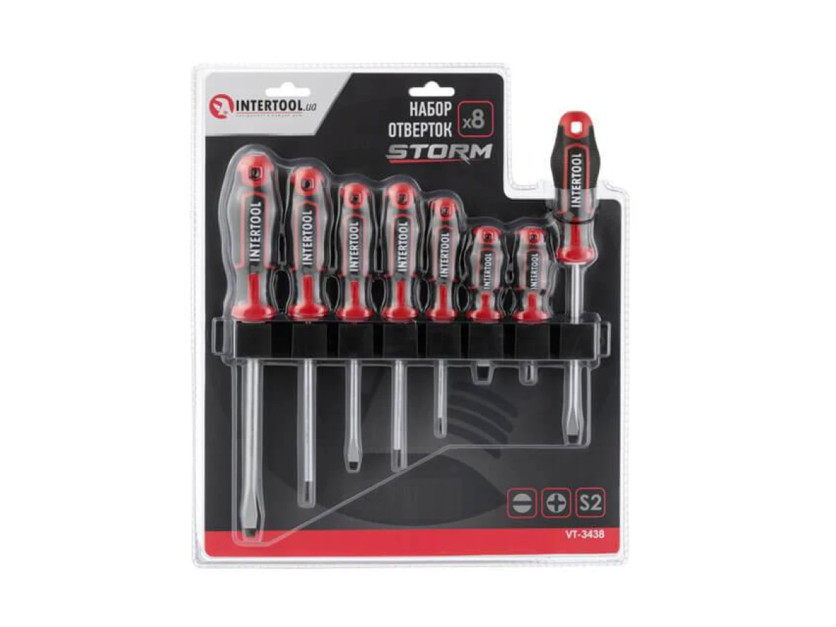 Набор отверток 8 ед STORM INTERTOOL VT-3438 