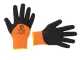 Перчатка трикотажная, акриловая, утепленная, оранжевая, покрыта черным морщинистым латексом 10" INTERTOOL SP-0116 