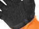 Перчатка трикотажная, акриловая, утепленная, оранжевая, покрыта черным морщинистым латексом 10" INTERTOOL SP-0116 