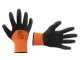 Перчатка трикотажная, синтетическая, усиленная, 3/4 облив, покрытая черным вспененым латексом, 10" INTERTOOL SP-0117 