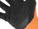 Перчатка трикотажная, синтетическая, оранжевая, покрыта черным рифленым латексом, 11" INTERTOOL SP-0119 