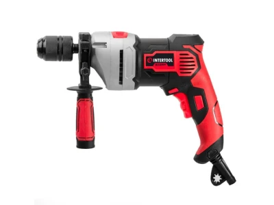 Дрель ударная 900Вт, 0-2800об/мин,1.5-13мм, метал. корпус редуктора, быстрозажимной патрон INTERTOOL WT-0119