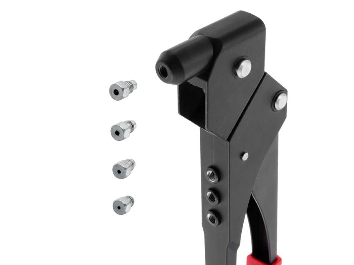 Пистолет заклепочный ручной, диаметр заклепки 3,2; 4; 4,8 мм (с поворотом на 360°) INTERTOOL RT-0003 