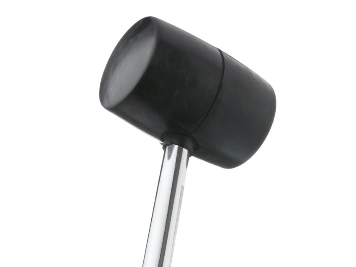 Киянка гумова 900 г, 90 мм, чорна гума, металева ручка INTERTOOL HT-0233 