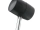 Киянка гумова 900 г, 90 мм, чорна гума, металева ручка INTERTOOL HT-0233 