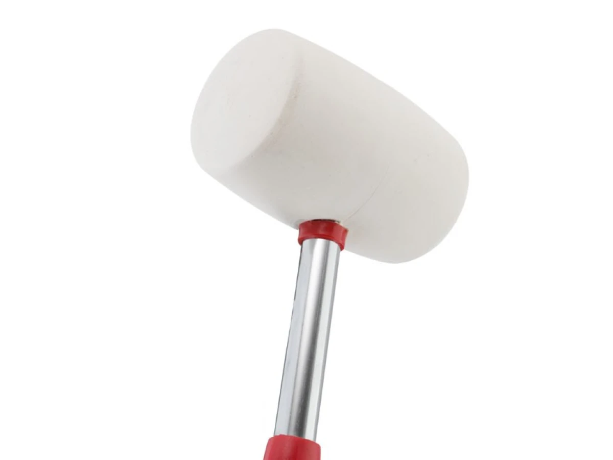 Киянка гумова 680 г, 80 мм, бiла гума, металева ручка INTERTOOL HT-0235 