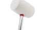 Киянка гумова 680 г, 80 мм, бiла гума, металева ручка INTERTOOL HT-0235 