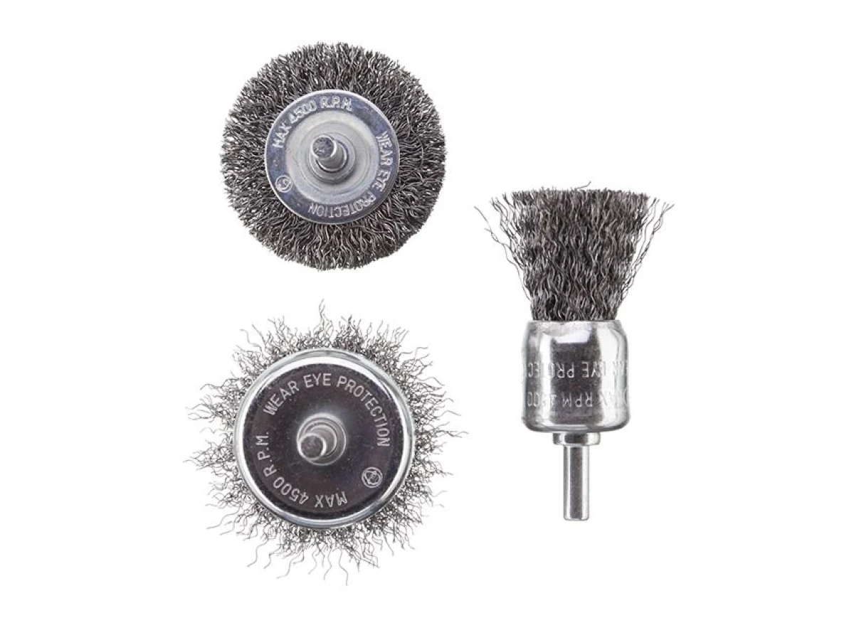Набір щіток дротяних для дриля 3 од., 1/4" INTERTOOL BT-0300 