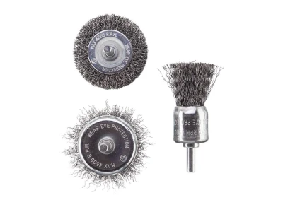 Набір щіток дротяних для дриля 3 од., 1/4