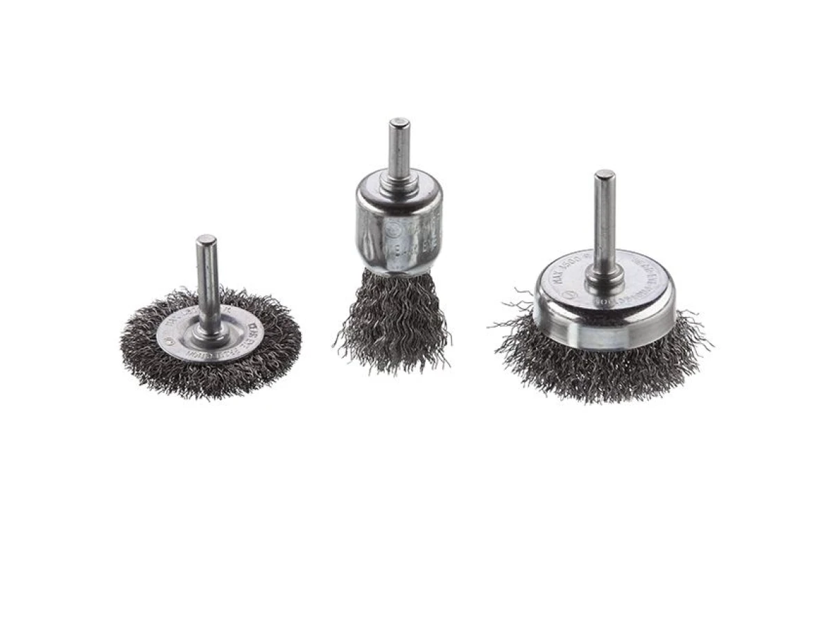 Набір щіток дротяних для дриля 3 од., 1/4" INTERTOOL BT-0300 