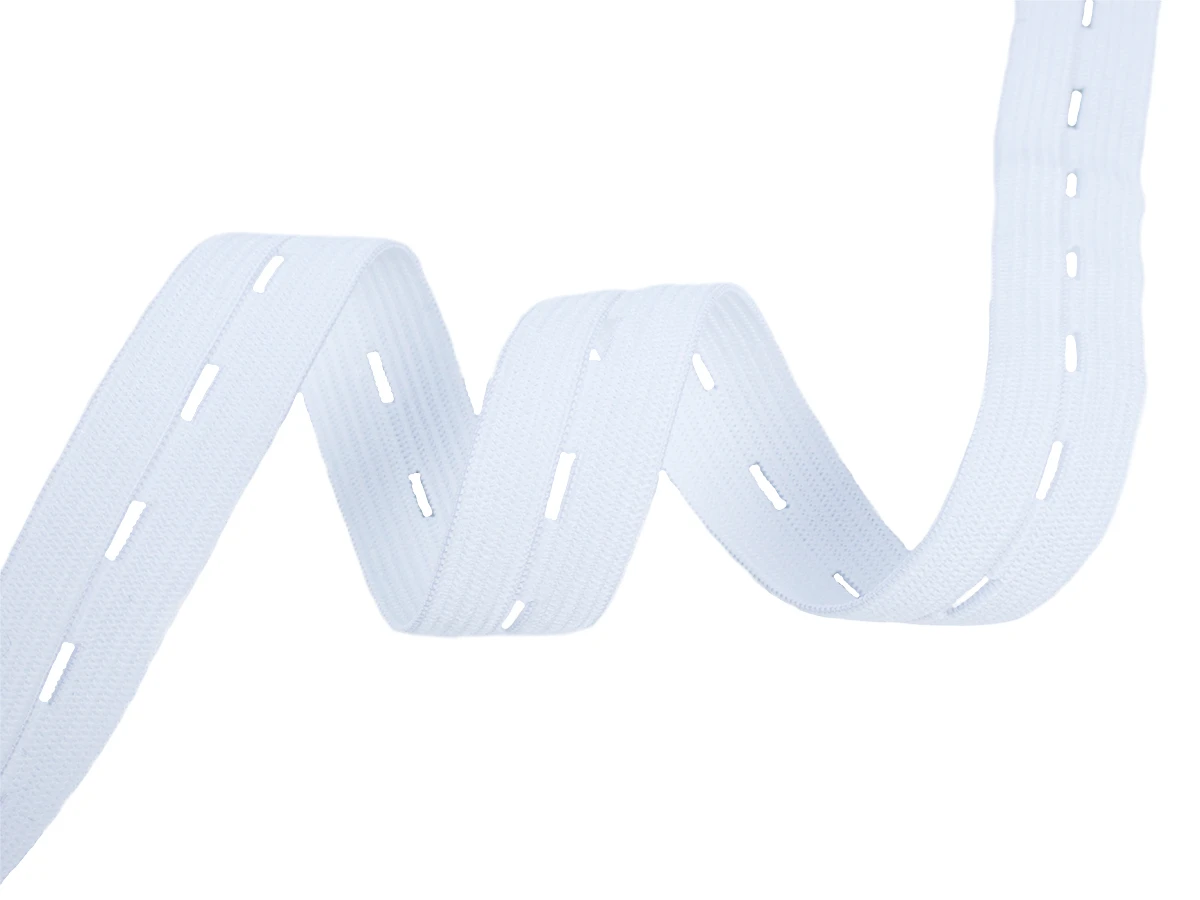 Резинка G-25 белая (25м) перфорированная 