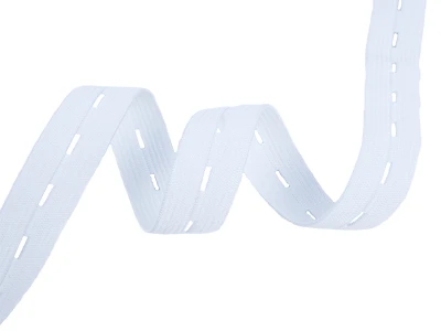 Еластична стрічка G-25 біла  (25м) перфорована