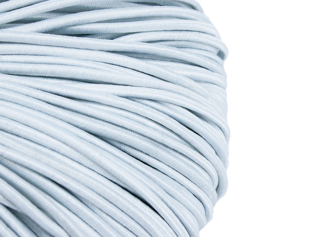 Резинка G-2,5 круглая белая, 100м 