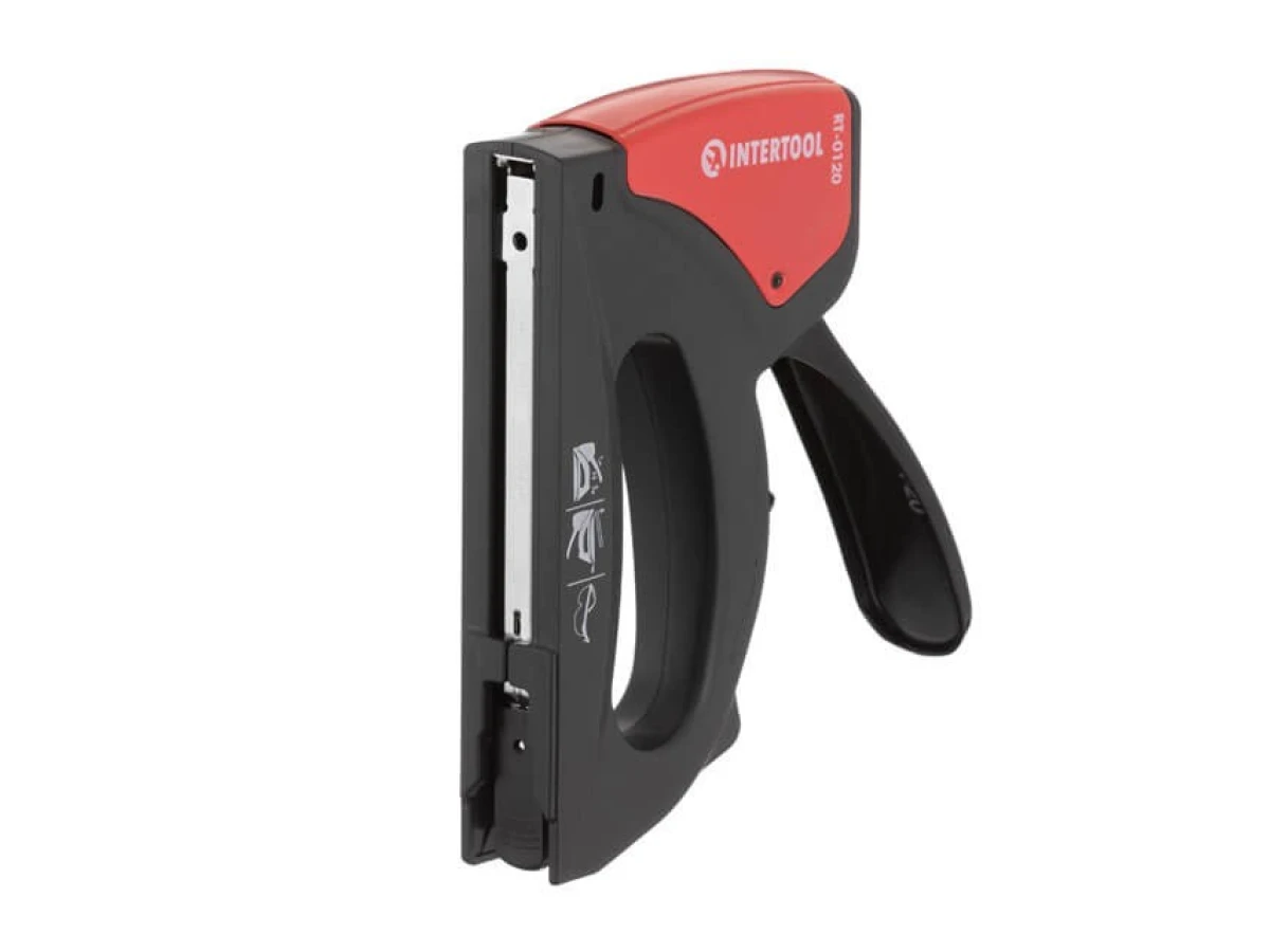 Степлер будівельний під скобу 11.3 * 0.70 * 6-14 мм (пластиковий корпус) INTERTOOL RT-0120 