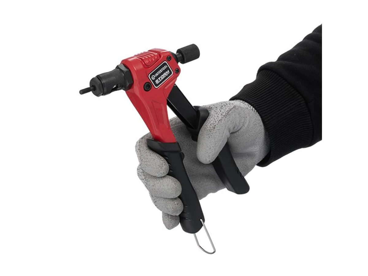 Пістолет заклепувальний для різьбових заклепок 200 мм, застосовувана заклепка M3; M4; M5; M6, Storm INTERTOOL RT-0019 