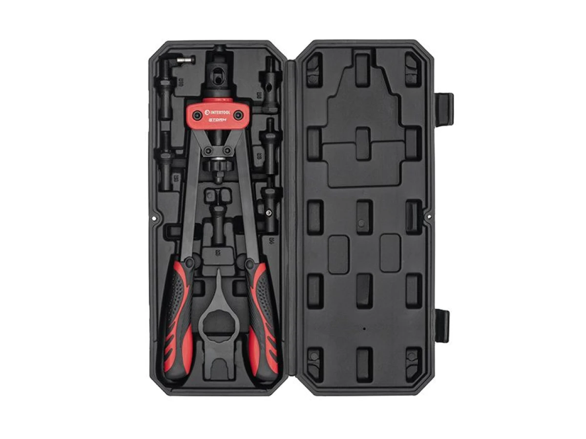 Пістолет заклепувальний для різьбових заклепок 360 мм, застосовувана заклепка M3; M4; M5; M6; M8; M10, Storm INTERTOOL RT-0020 