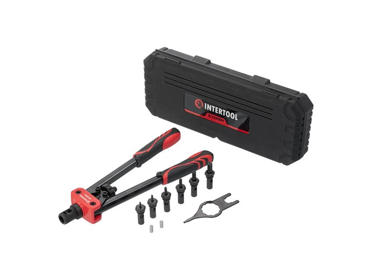 Пістолет заклепувальний для різьбових заклепок 360 мм, застосовувана заклепка M3; M4; M5; M6; M8; M10, Storm INTERTOOL RT-0020 