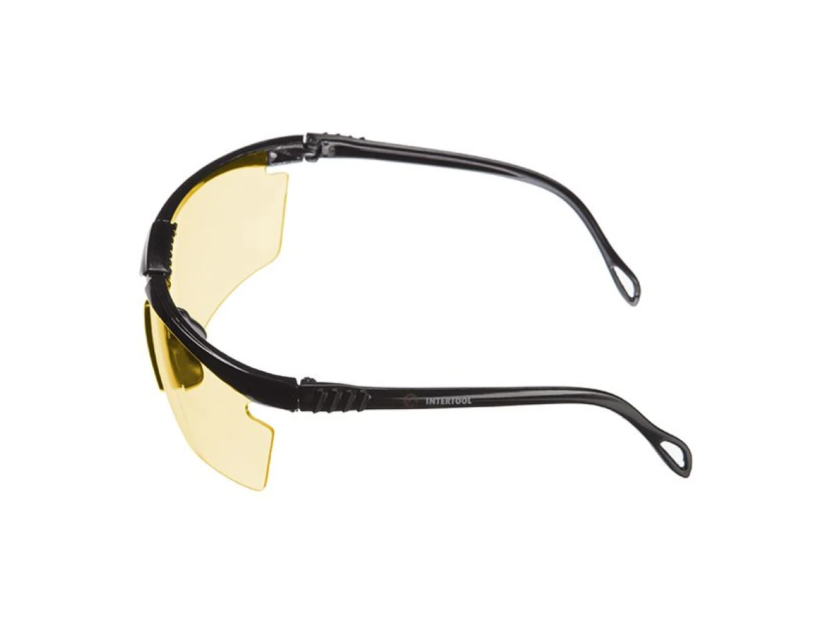 Очки защитные желтые, материал PC,противоударные, оптический класс 3 INTERTOOL SP-0091 