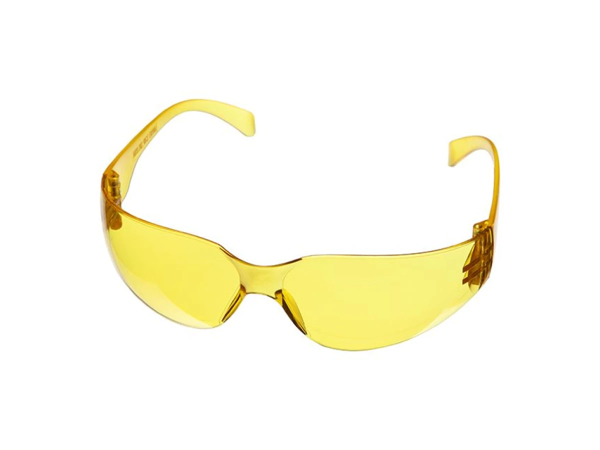 Очки защитные желтые, материал линз поликарбонат, материал дужек поликарбонат, защита от удара INTERTOOL SP-0084 