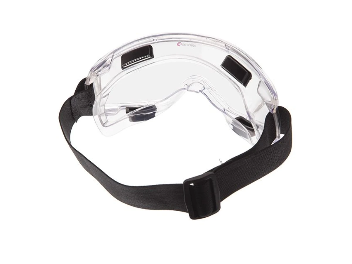 Очки защитные прозрачные закрытого типа, материал линз поликарбонат, оптический клаcс 2 INTERTOOL SP-0079 