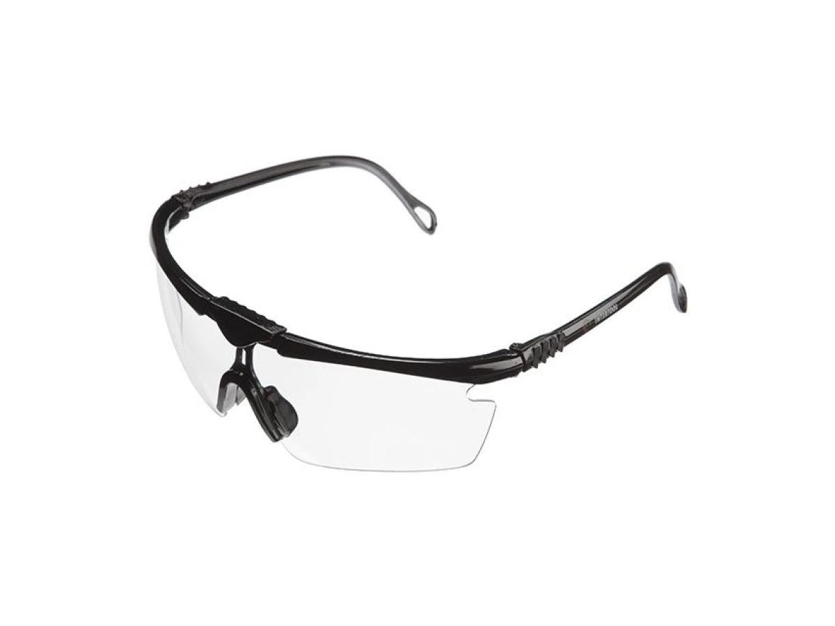 Очки защитные прозрачные, материал линз поликарбонат, материал заушников поликарбонат черного цвета,защита от удара, оптический класс 3 INTERTOOL SP-0090 
