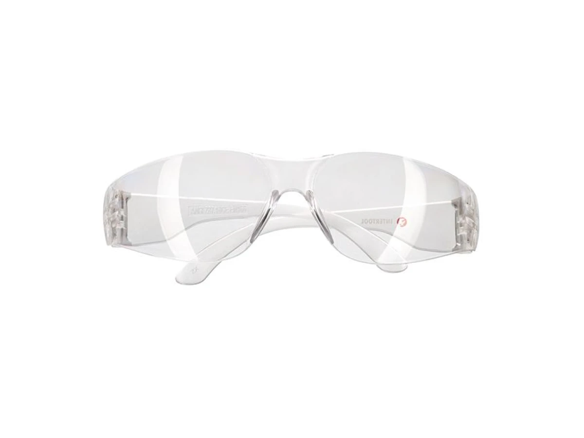 Очки защитные прозрачные, материал линз поликарбонат, материал заушников поликарбонат, защита от удара INTERTOOL SP-0083 