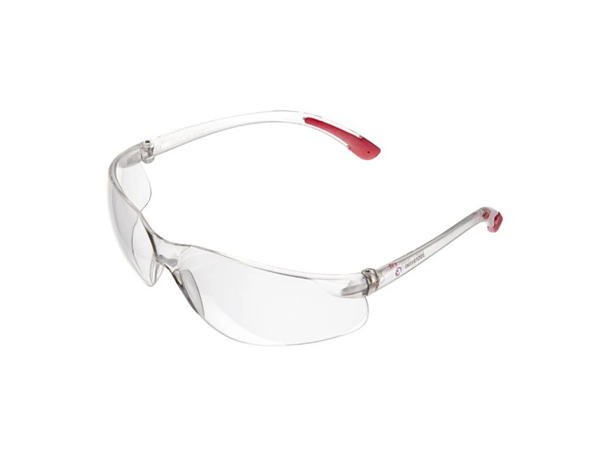 Очки защитные прозрачные, материал линз поликарбонат, материал заушников поликарбонат, защита от удара INTERTOOL SP-0087 