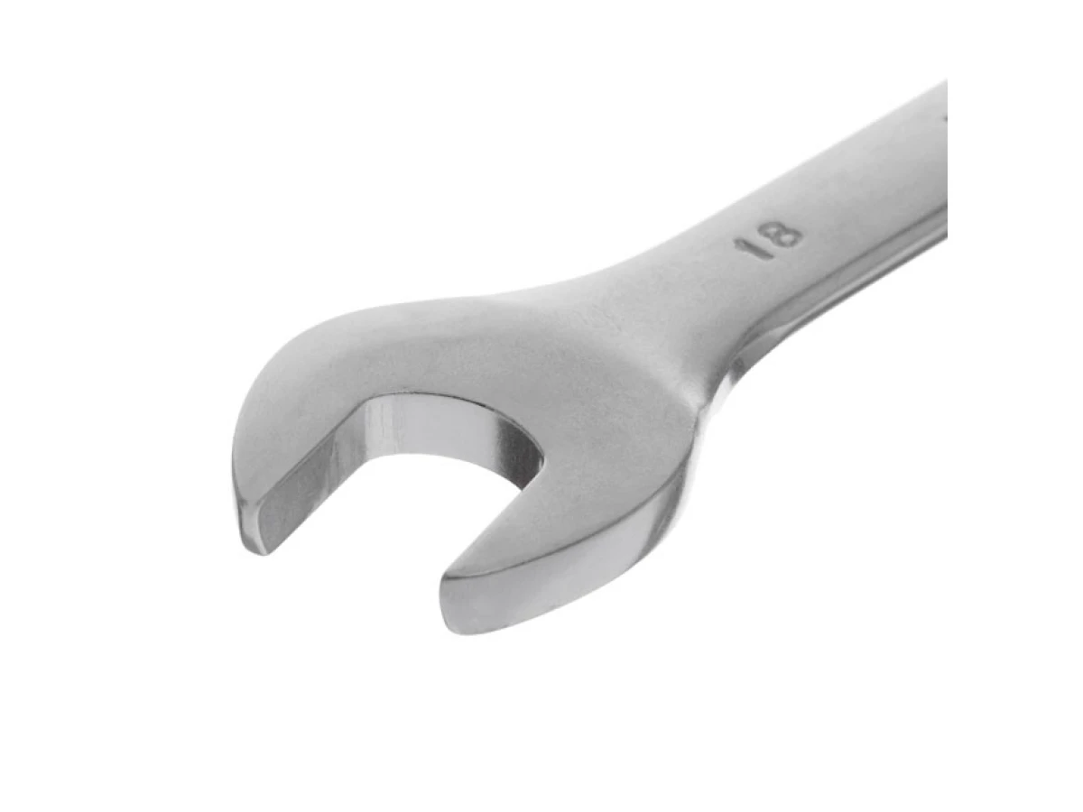 Ключ ріжково-накидний шарнірний 18 мм, CrV, покриття сатин-хром INTERTOOL XT-1418 