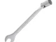 Ключ ріжково-накидний шарнірний 19 мм, CrV, покриття сатин-хром INTERTOOL XT-1419 