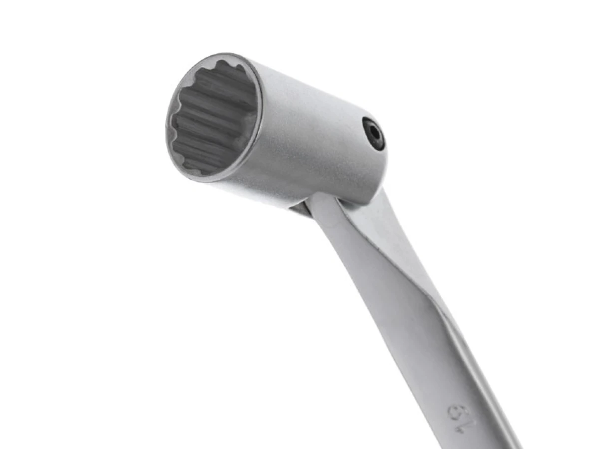 Ключ ріжково-накидний шарнірний 19 мм, CrV, покриття сатин-хром INTERTOOL XT-1419 