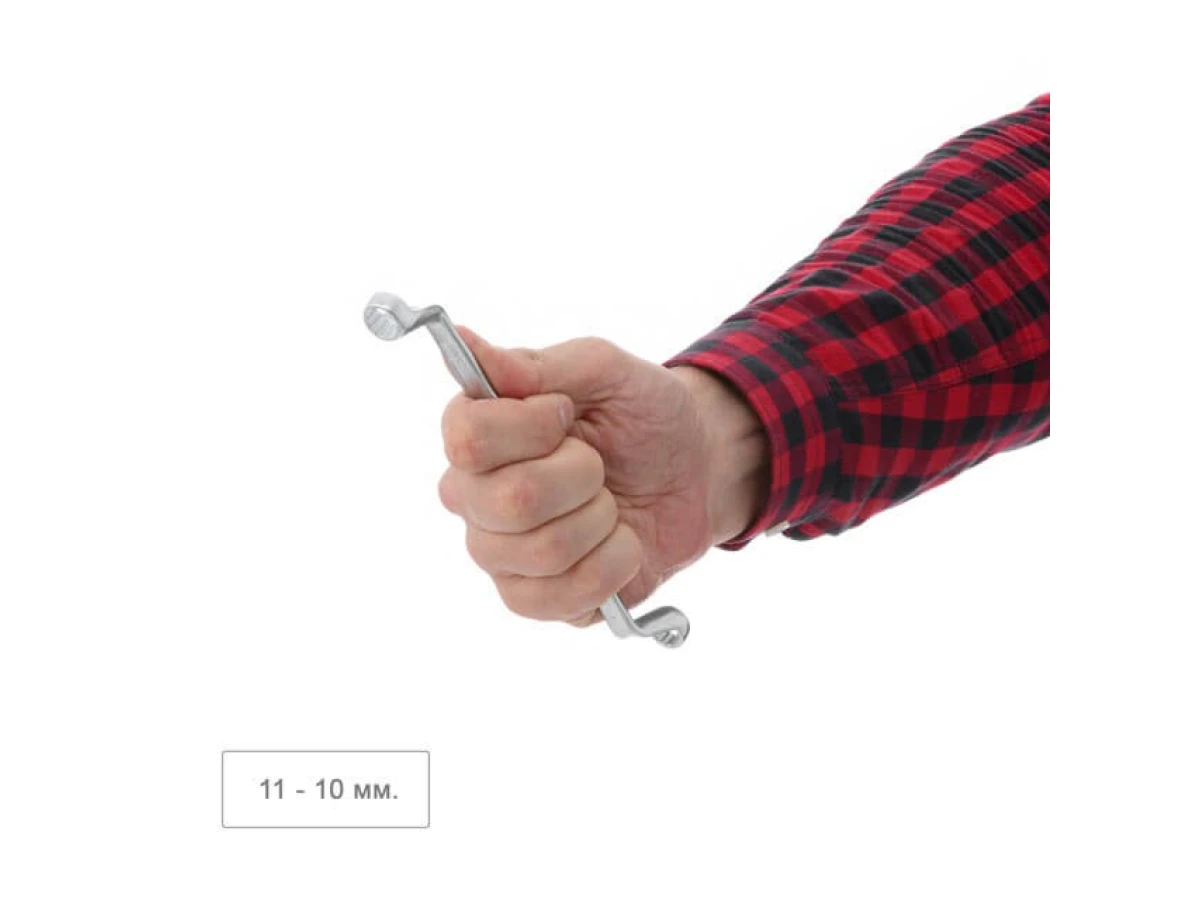 Ключ накидной 10-11 мм Cr-V, покрытие сатин-хром; PROF DIN3113 INTERTOOL XT-1210 