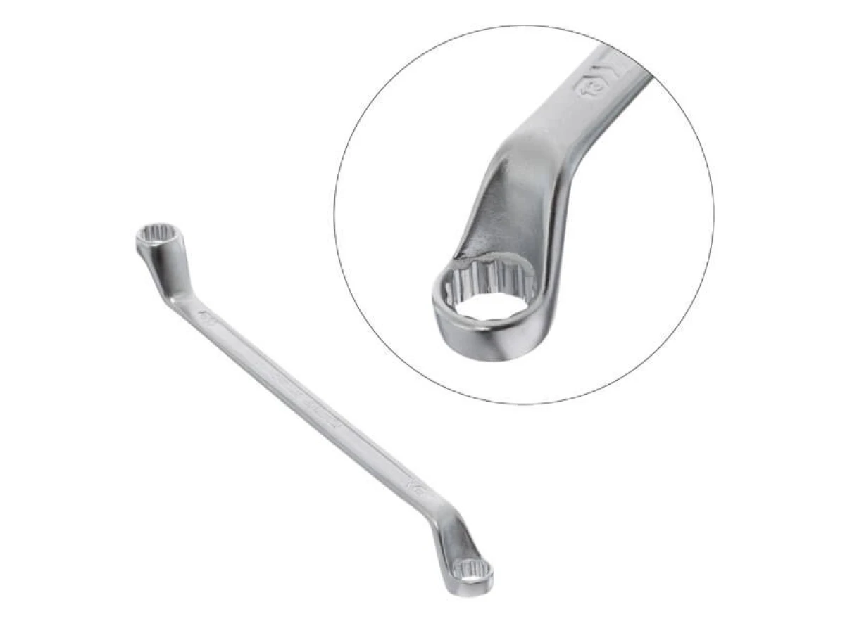 Ключ накидной 12-13 мм Cr-V, покрытие сатин-хром; PROF DIN3113 INTERTOOL XT-1212 