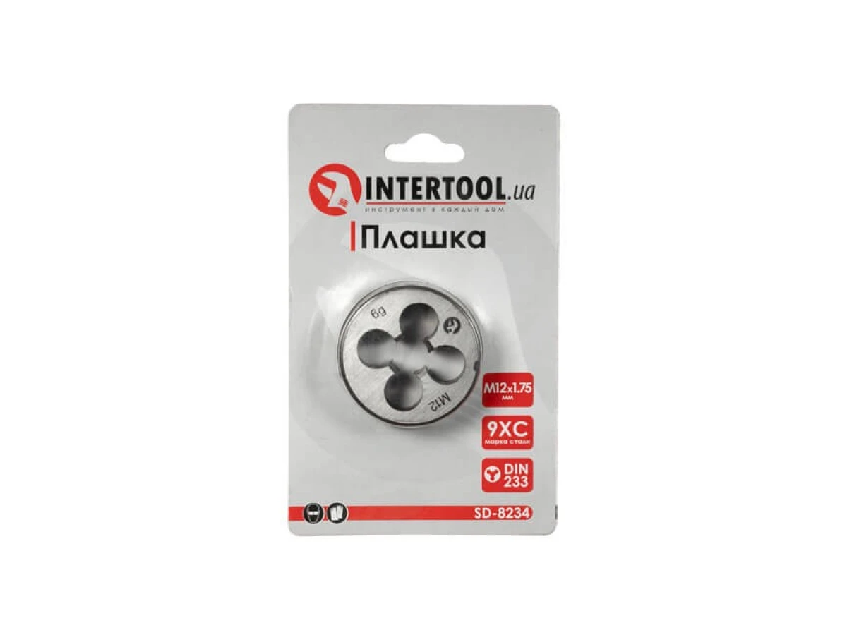 Плашка M12x1,75 мм INTERTOOL SD-8234 