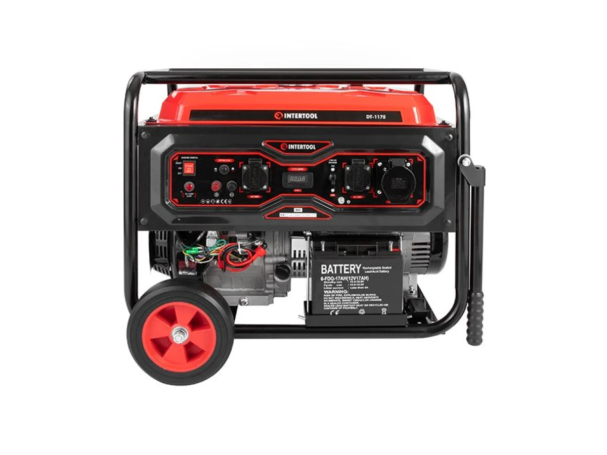 Генератор бензиновый 7/7.5 кВт, электро+ручной старт, медная обмотка, STORM INTERTOOL DT-1175 