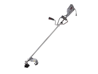 Триммер электрический, 1400 Вт, 230 В~50 Гц, 7500 об/мин, плавный пуск,рем.привод, диаметр вращения диска/лески 255/420 мм, катушка + 3-х зубчатый нож INTERTOOL DT-2258